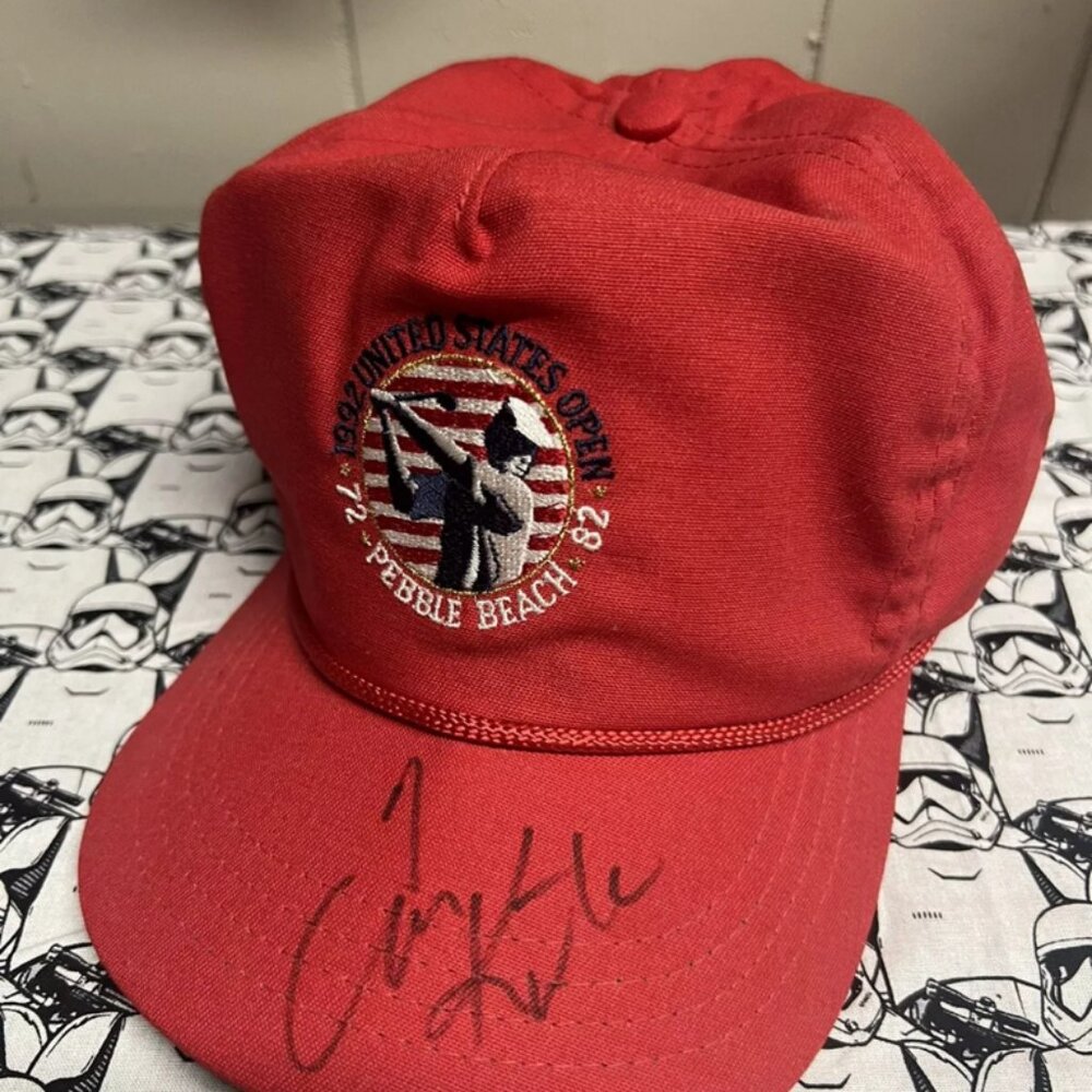Tom Kite Signed 1992‎ US Open "Pebble Beach" Strapback Hat Champion Signed